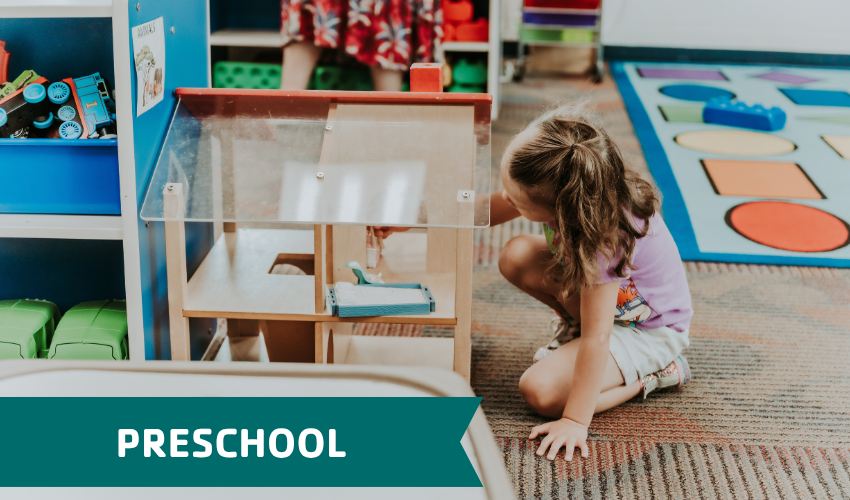 preschool student playing